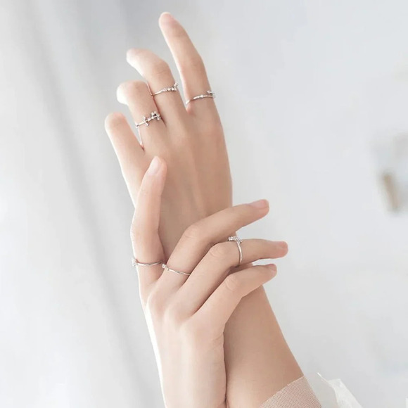 🌸Zodiac Constellations Sagittarius Silver Size Adjustable Ring For Women, F182 - Picture 4 of 5